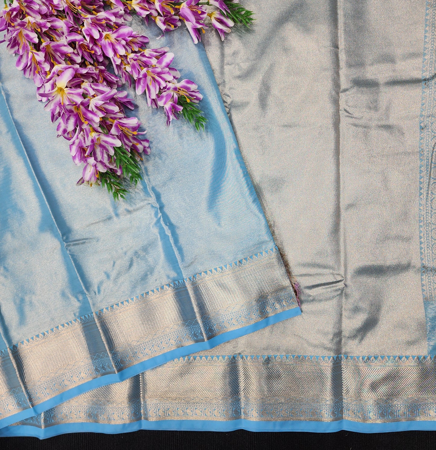 Banaras fancy plain tissue sarees