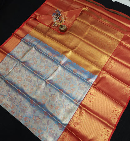 2 Gram gold zari semi kanchi pattu sarees ✨️