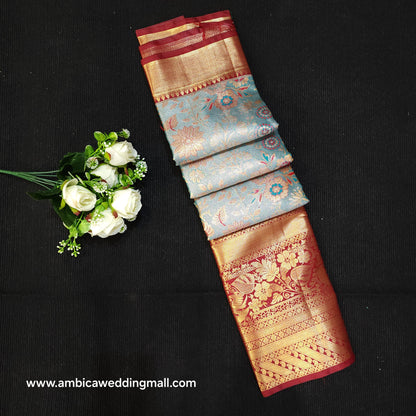 Semi Kanchi Pattu Tissue Saree