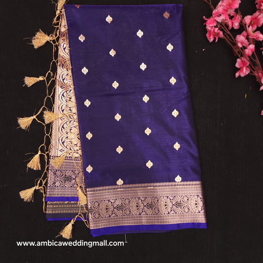 Semi Katan Banarasi Butta Saree - K1250