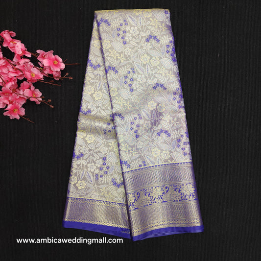 ✨️Semi Kanchi Pattu One Gram Gold Saree💫