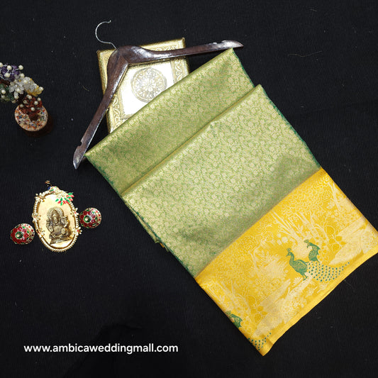 Semi kanchi pattu tissue 2 Gram Gold Sarees🛍️
