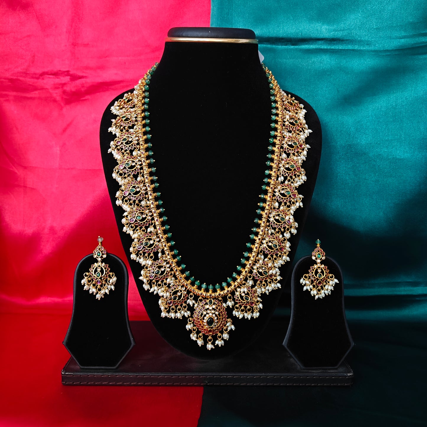 Elegant Guttapusalu Long Necklace