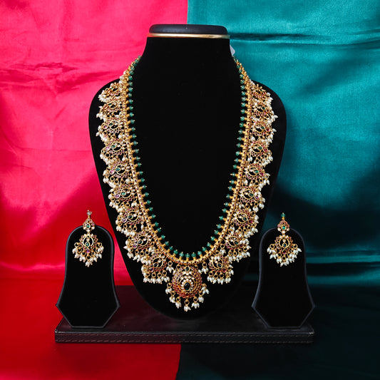 Elegant Guttapusalu Long Necklace