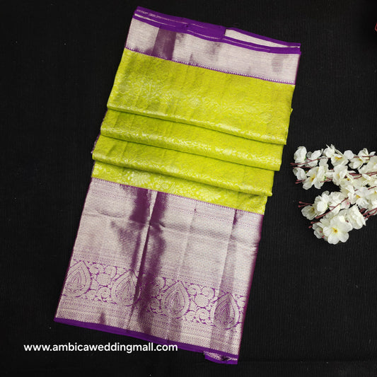 Pure German Silver Zari Pattu Saree
