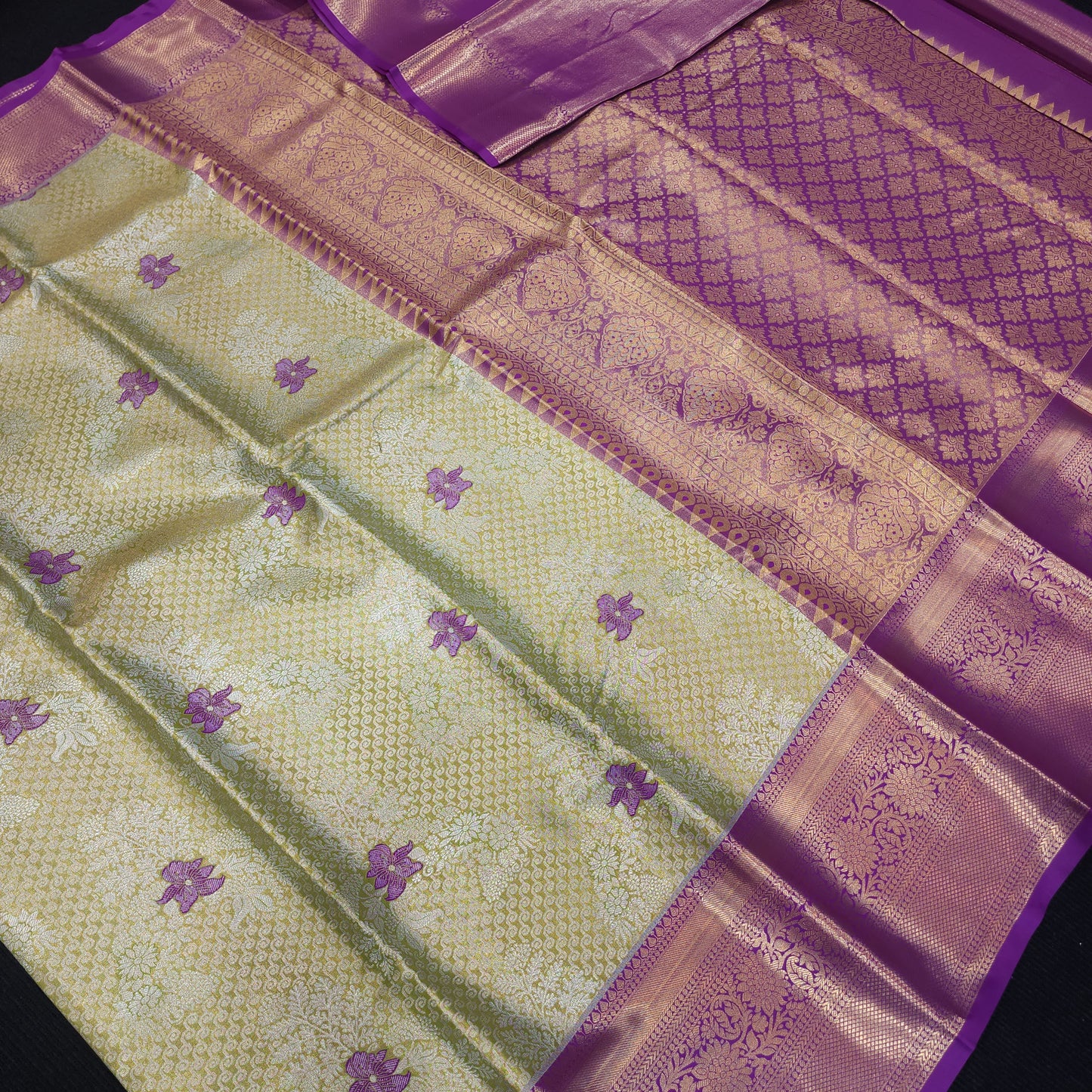 Semi Kanchi Pattu Tissue Sarees