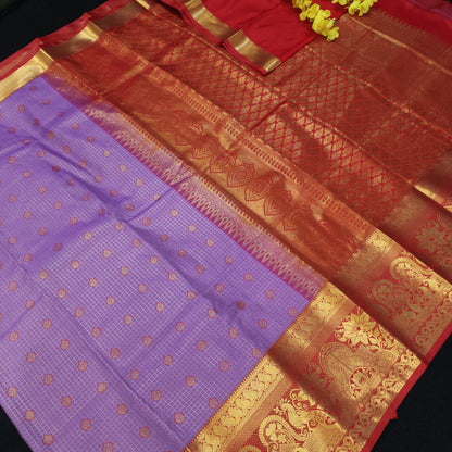 Special Lavender Semi Kanchi Pattu Saree