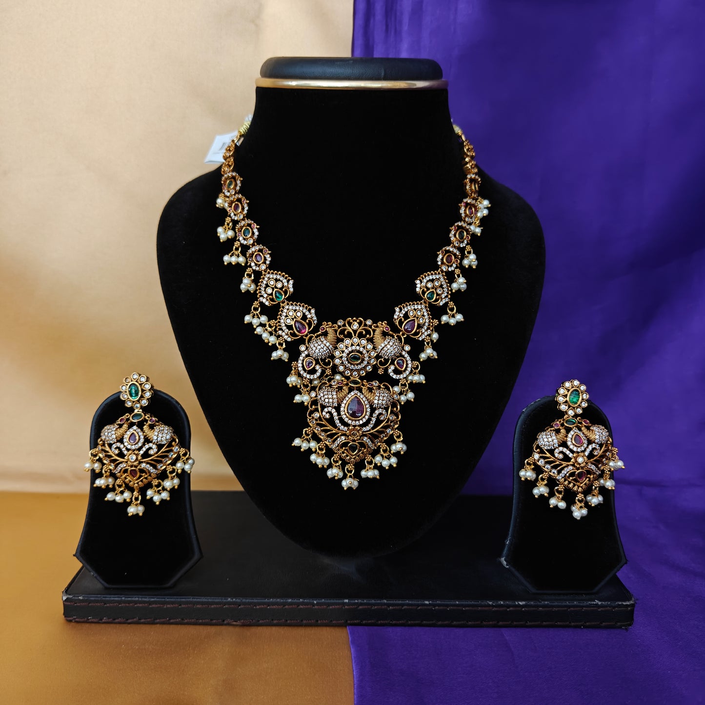 Beautiful Nakshi Short Necklace - Ambica Wedding Mall