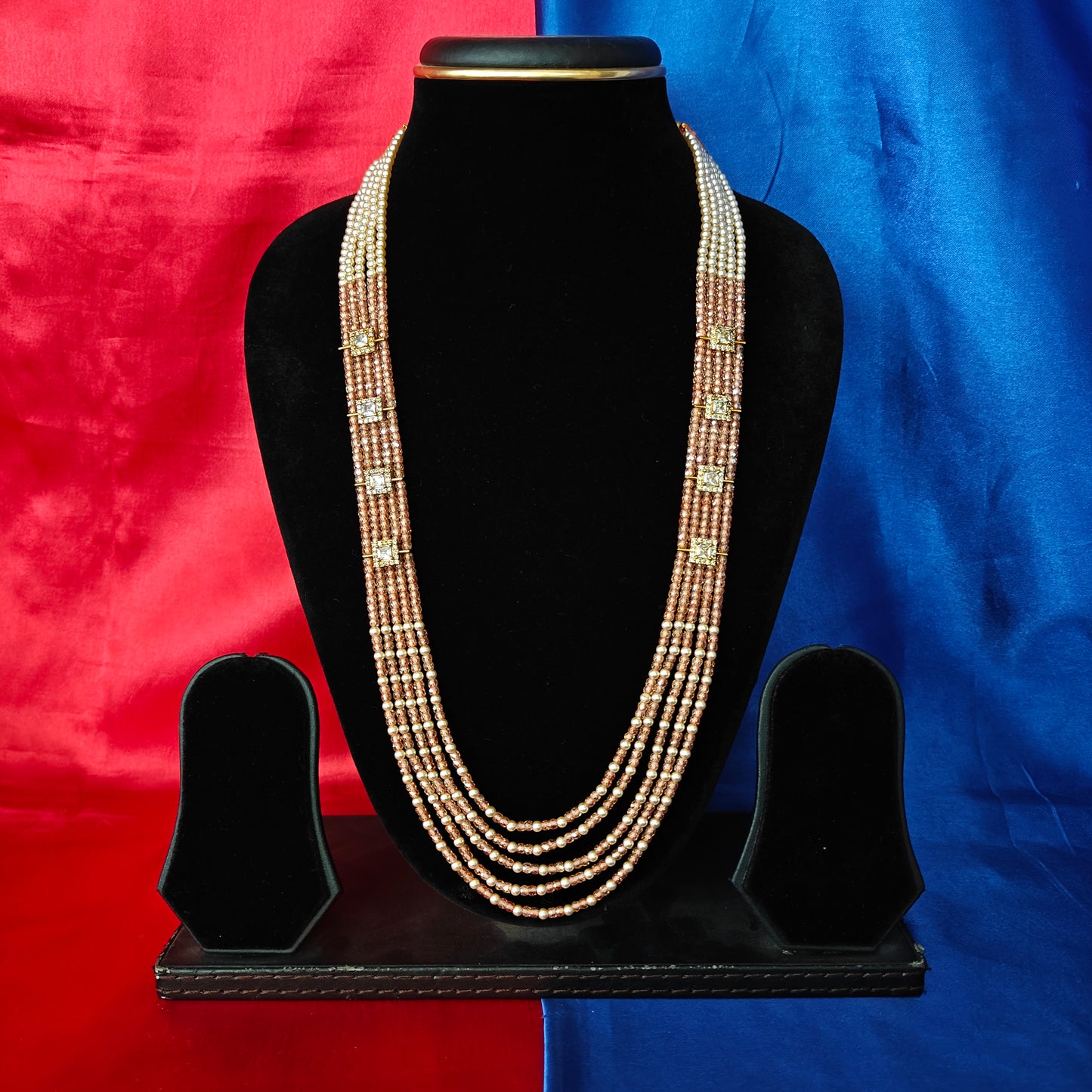 Beautiful Light Maroon Coloured Honex Necklace