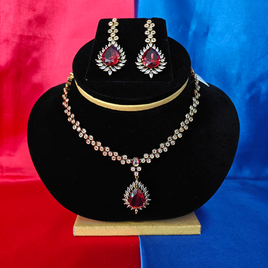 Beautiful Mini Haaram In Red Stone