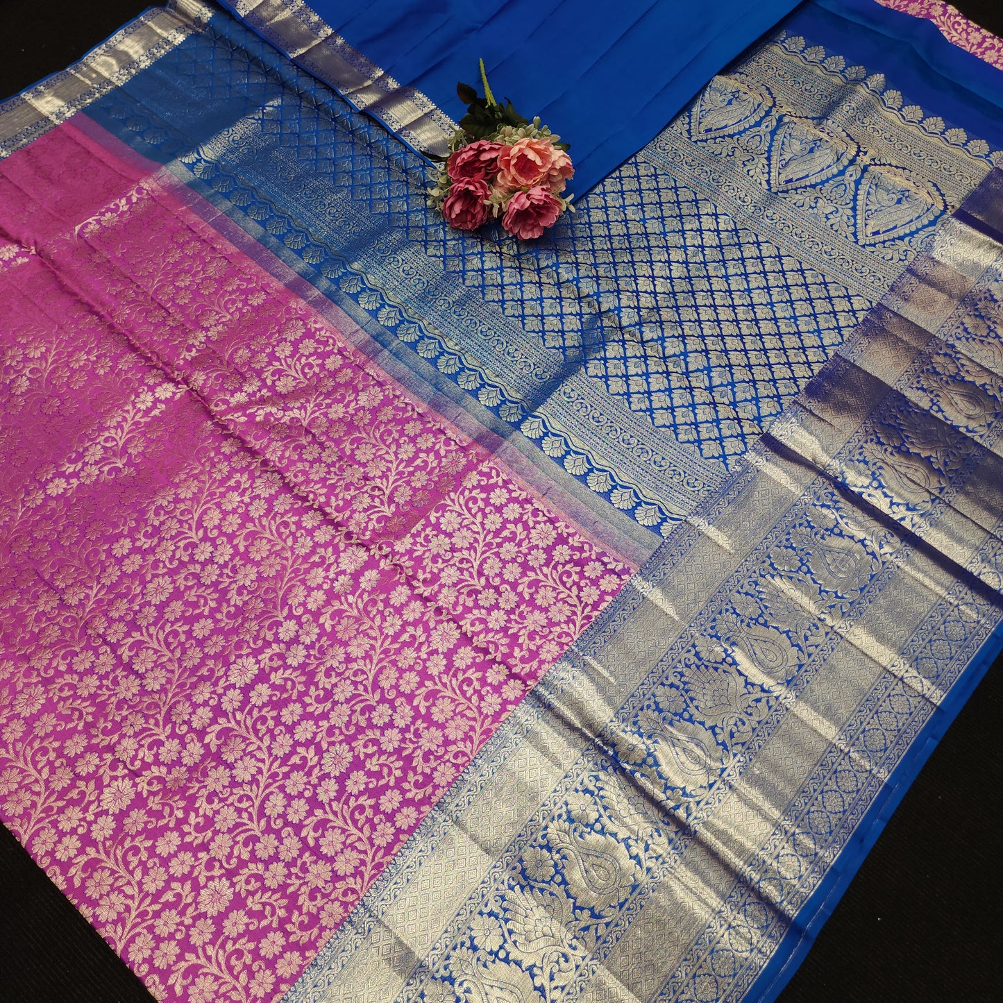 Handloom Pure Resham German Kanchi Pattu Saree