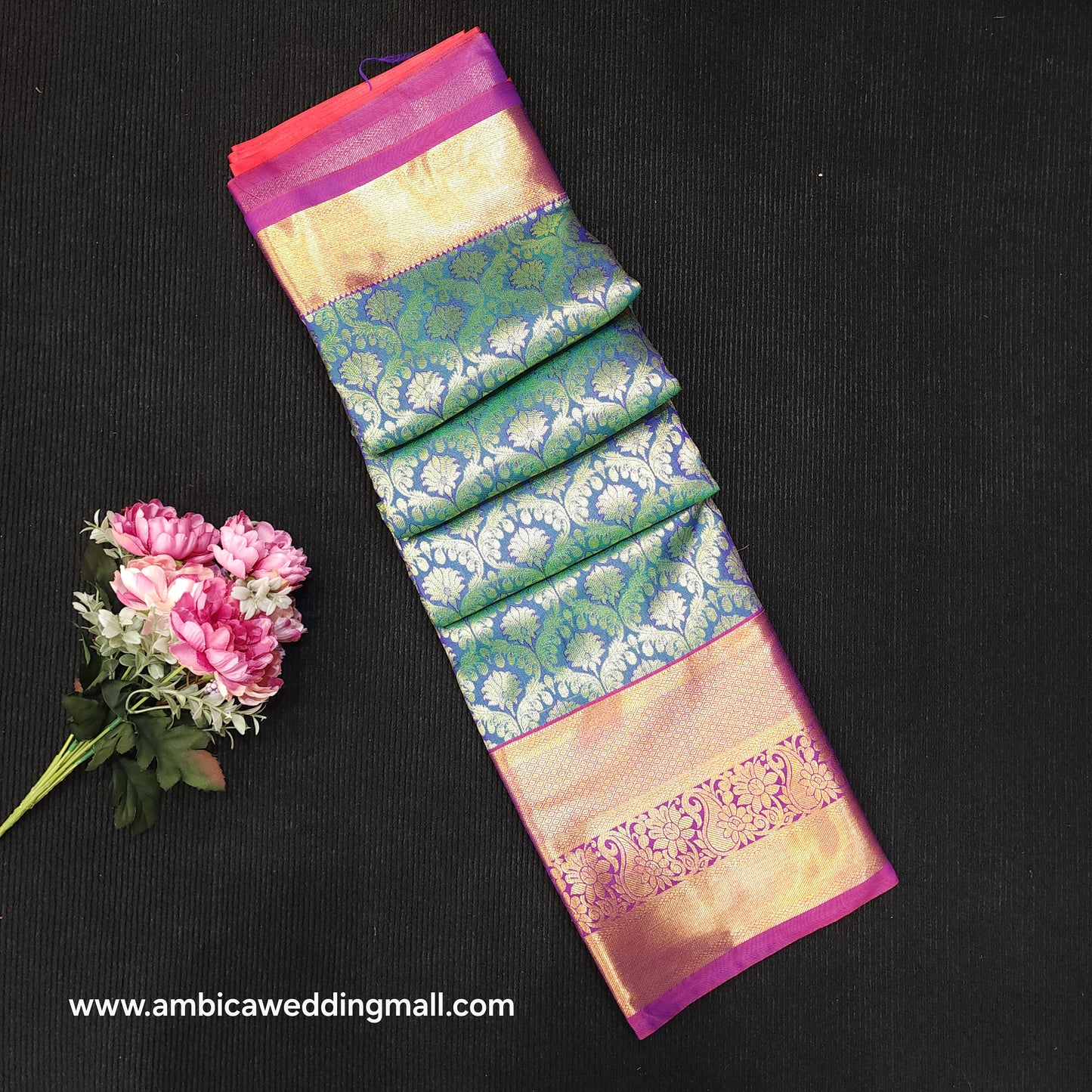 Resham Brocade Semi Kanchi Pattu Saree