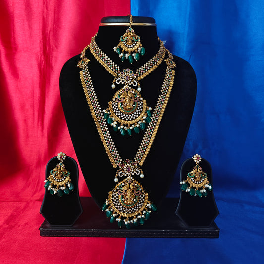Beautiful Nakshi Combo Set With Laxmi Idol