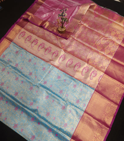2 Gram gold zari semi kanchi pattu sarees ✨️