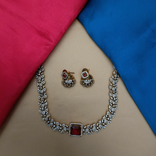 Beautiful Mini Haaram In Red Stone