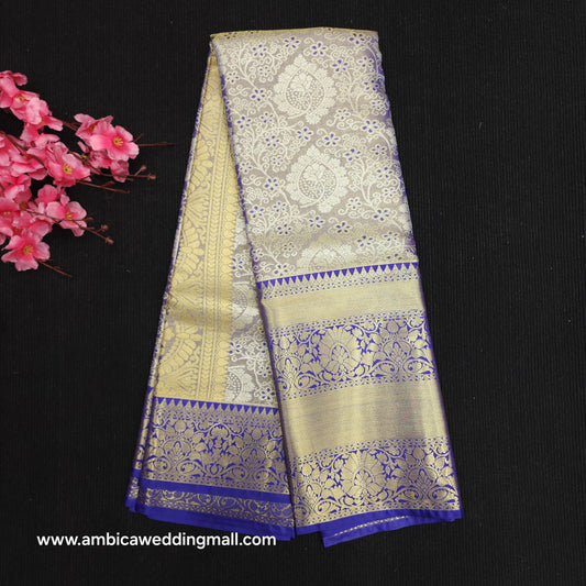 ✨️Semi Kanchi Pattu One Gram Gold Saree💫
