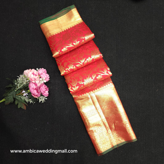 Special Red Muhurtham Kanchi Pattu Bridal Handloom Saree