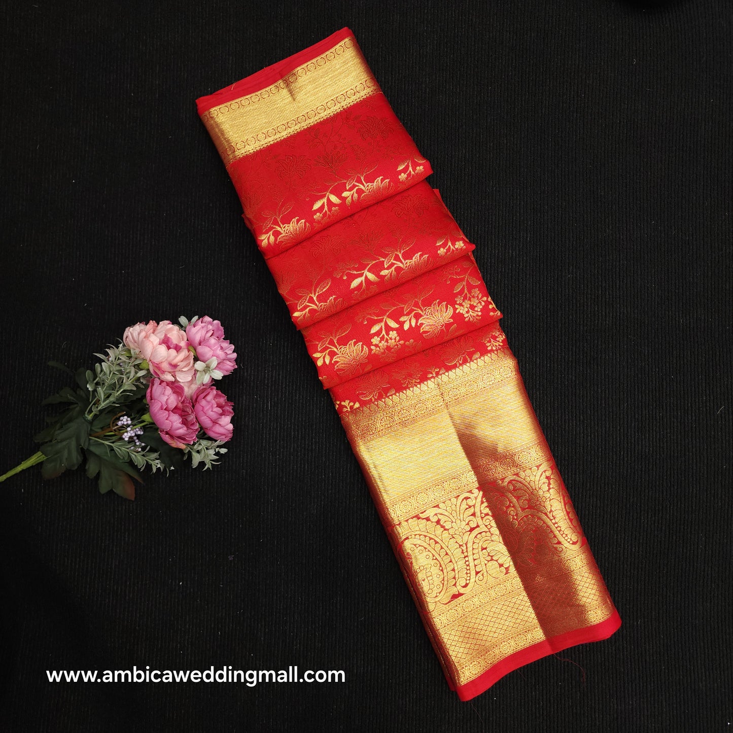 Special Red Muhurtham Kanchi Pattu Bridal Handloom Saree