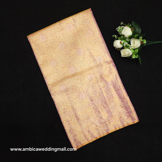 Pure 2G Jariwarp Brocade Handloom Tissue Sarees