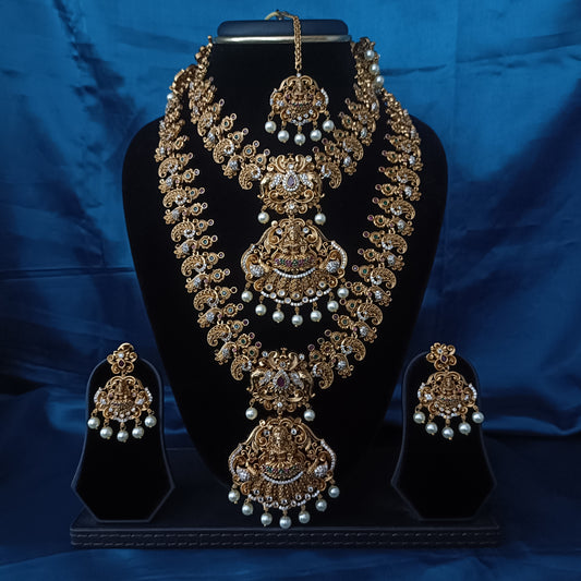 Beautiful Nakshi Combo set With Laxmi Idol