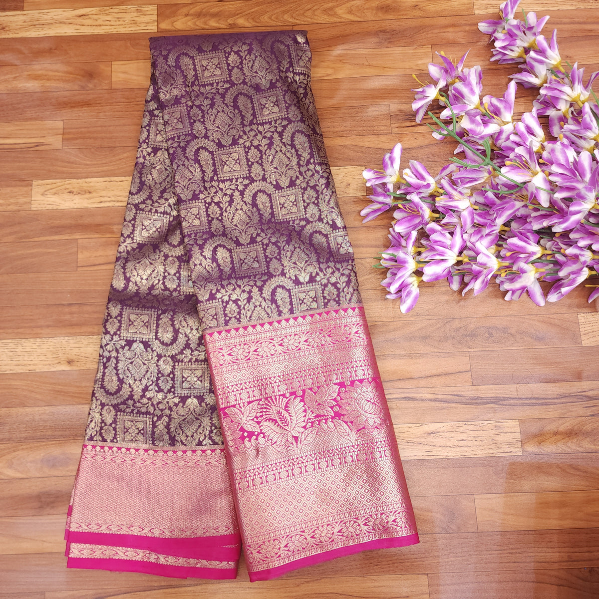 Semi Resham Kanchi Pattu Saree