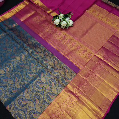 Bridal Resham Pure Handloom Kanchi Sarees