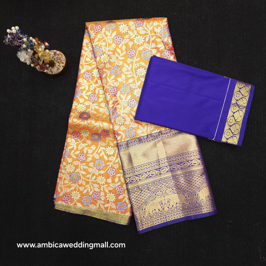 Buy Stunning Kanchi pattu mix Lehenga [Free Size]