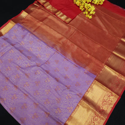 Special Lavender Semi Kanchi Pattu Saree