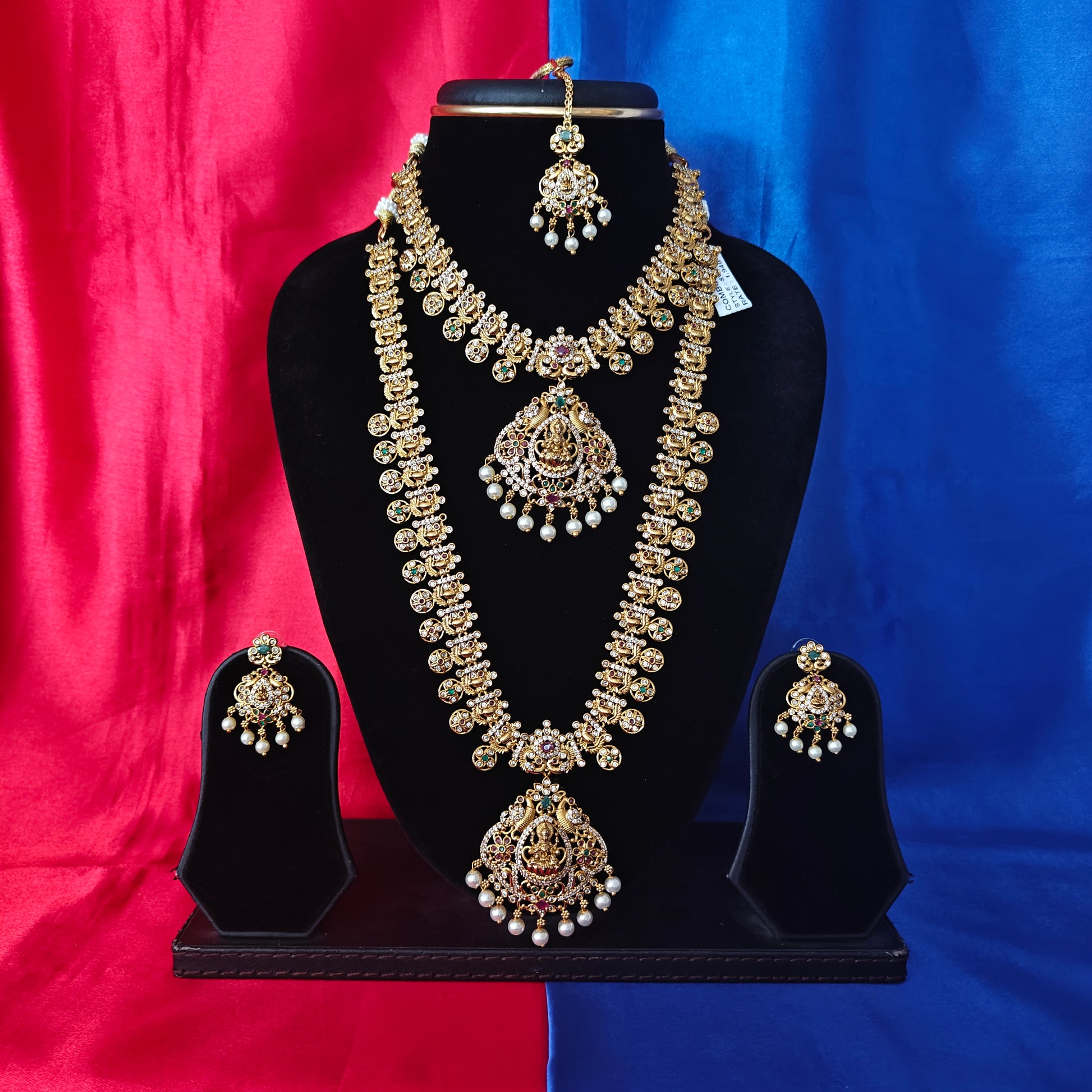 Beautiful Nakshi Combo Set With Laxmi Idol - Ambica Wedding Mall
