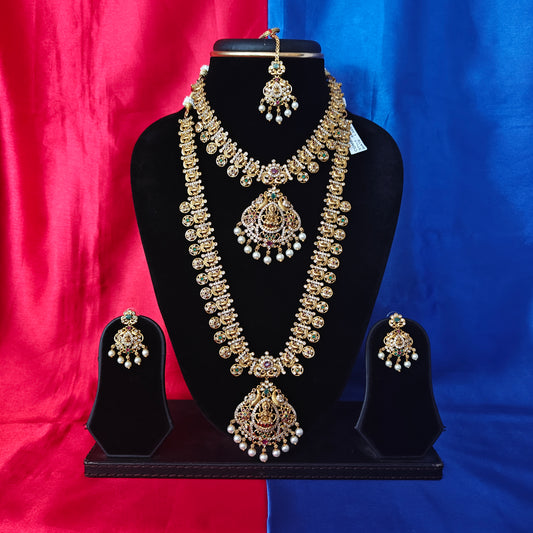 Beautiful Nakshi Combo Set With Laxmi Idol - Ambica Wedding Mall