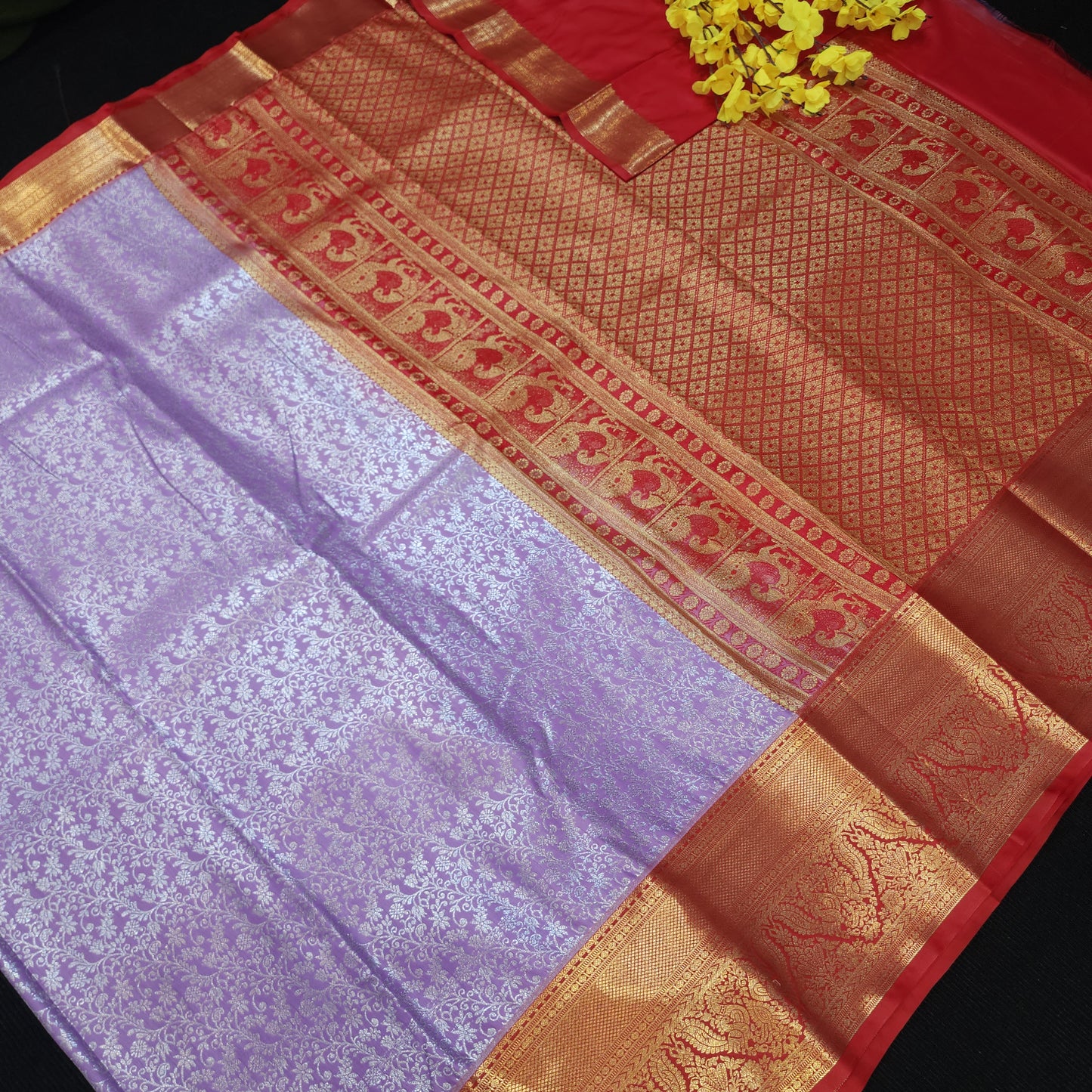 Special Lavender Semi Kanchi Pattu Saree