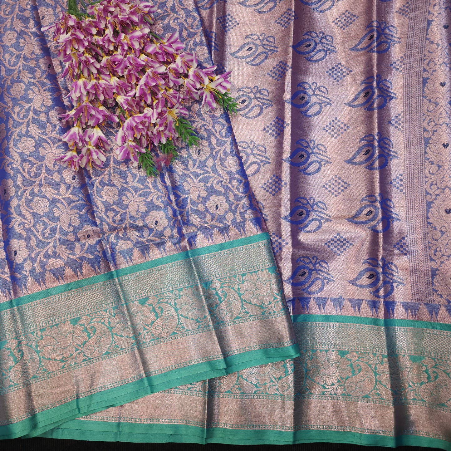 Banaras fancy Pastel combination sarees 😍