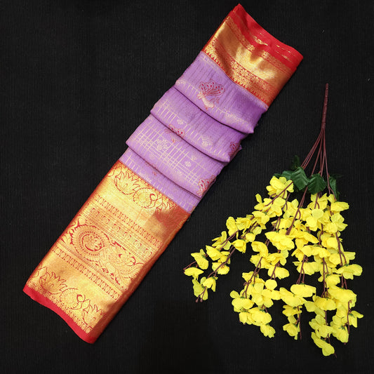 Special Lavender Semi Kanchi Pattu Saree