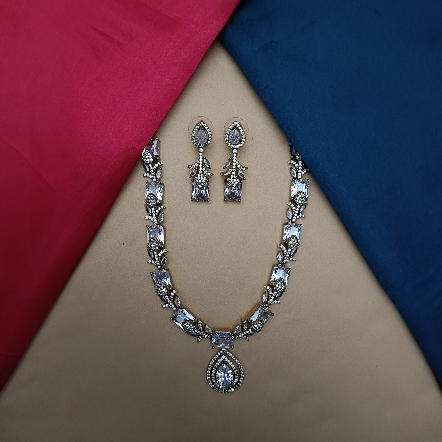 Trendy Victorian Mini Haaram In White Stone