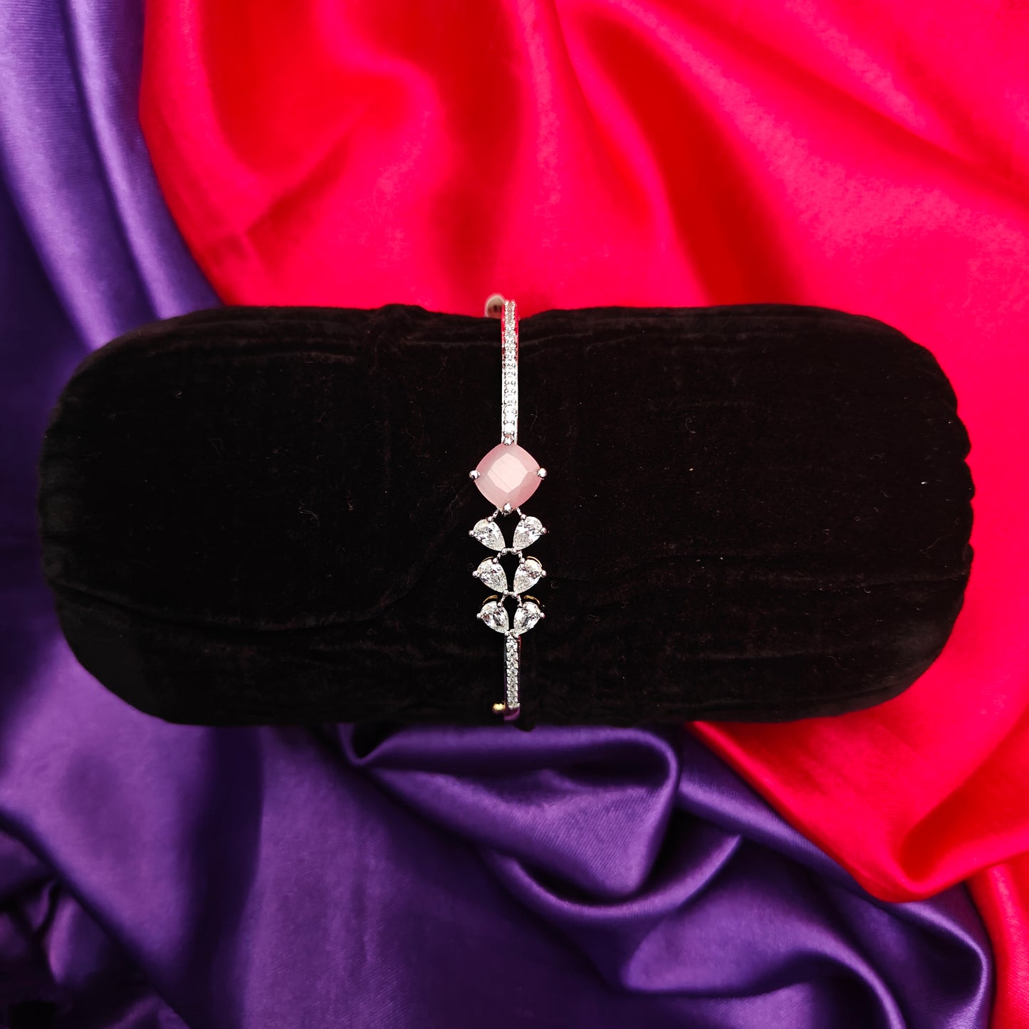 Beautiful GJ Bracelet In Baby Pink Stone