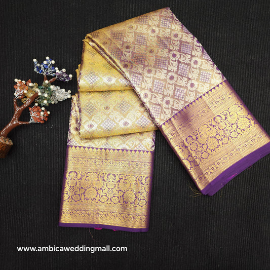 Pure tissue Bridal Kanchi Pattu Handloom Saree