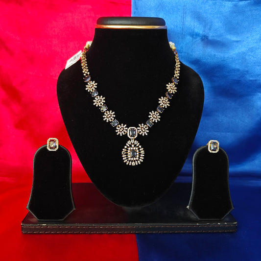 Beautiful Mini Haaram In Purple Stone