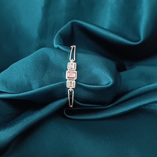 Elegant Baby Pink Studded Bracelet