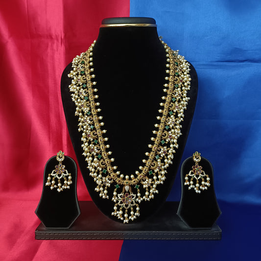Beautiful Guttapusalu Long Necklace