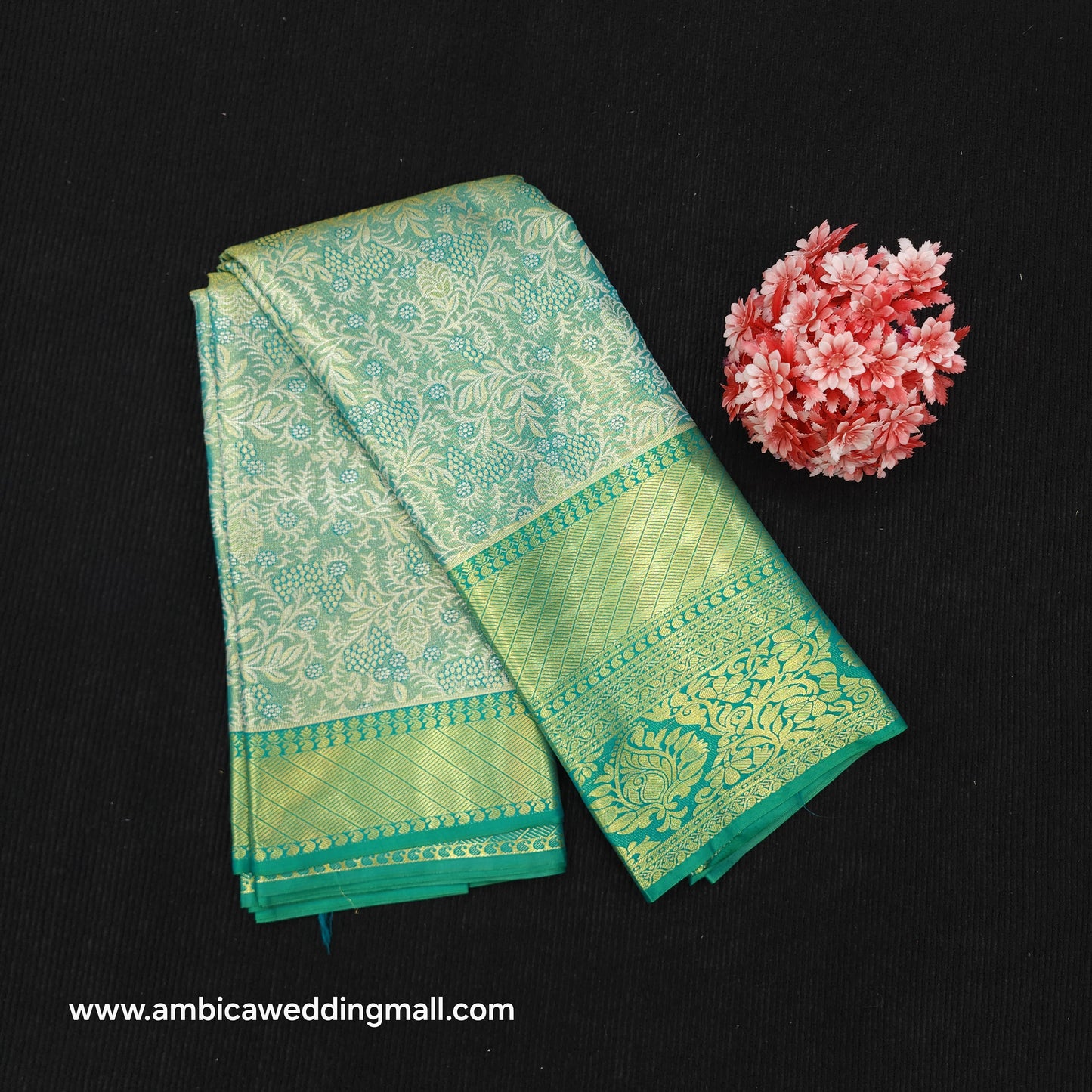 ✨️Semi Kanchi Pattu One Gram Gold Saree💫