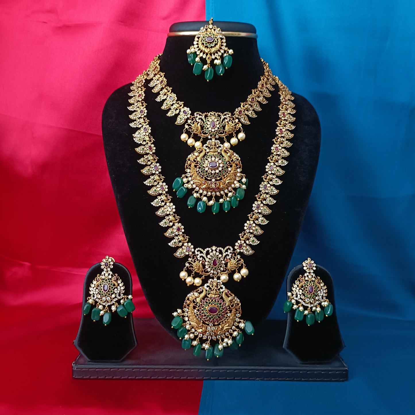 Beautiful Nakshi Combo set With Laxmi Idol