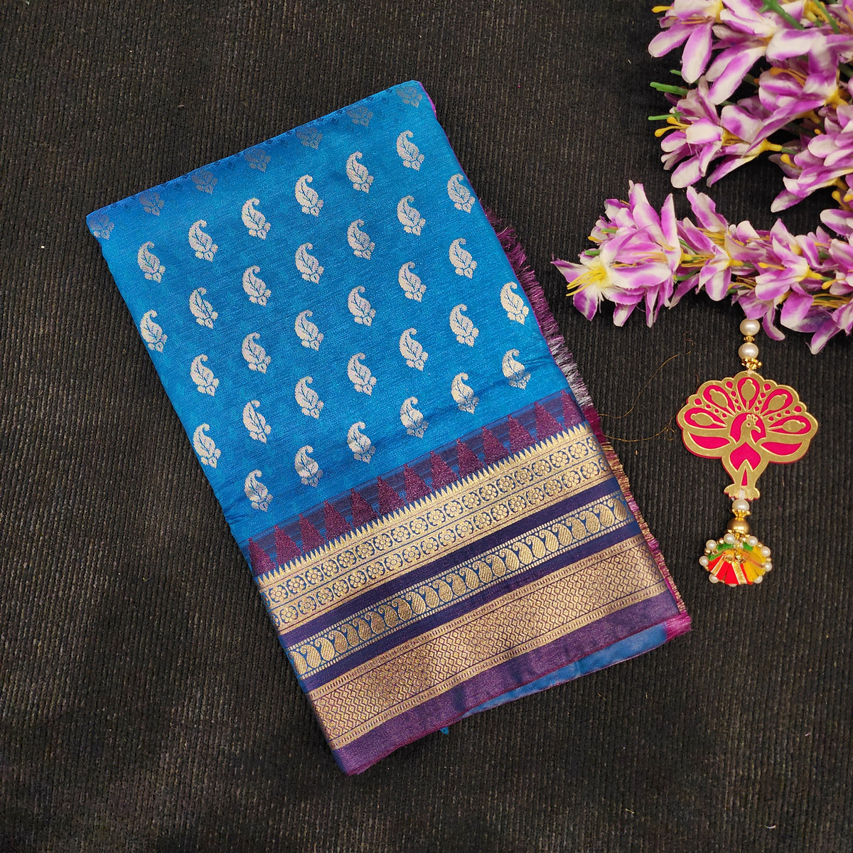 Visiri Kanchi Border Saree