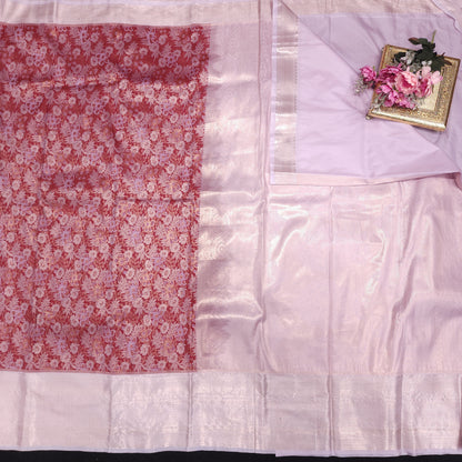 Resham Kanchi Pattu Contrast Border Saree