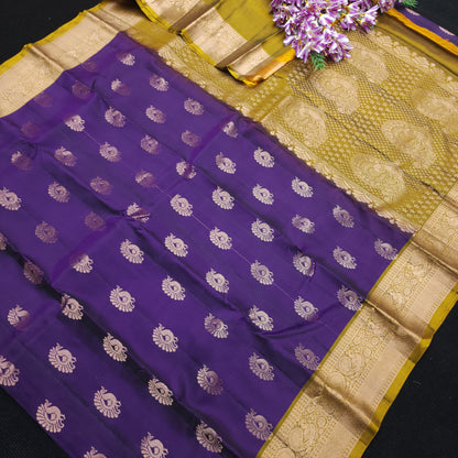 Handloom Kanchi Pattu Butta Light Weight Saree