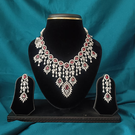 Beautiful AD Zircon Short Necklace