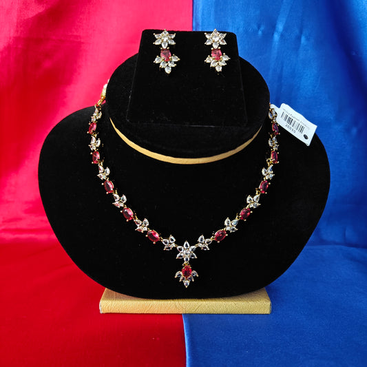 Beautiful Mini Haaram In Red Stone