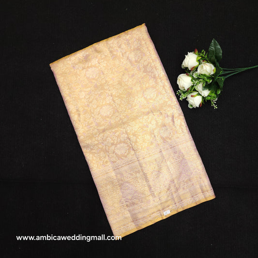 Pure 2G Jariwarp Brocade Handloom Tissue Sarees
