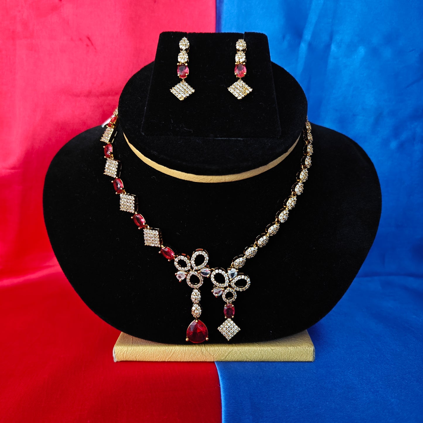 Beautiful Mini Haaram In Red Stone