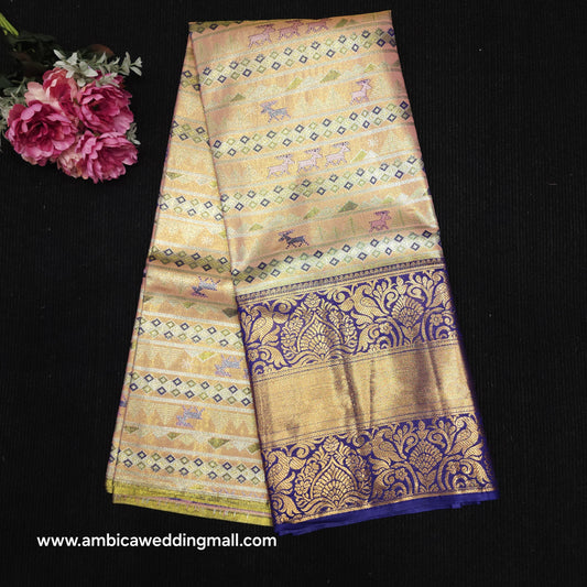 Kanchi Pattu Mix Lehengas [Free Size]