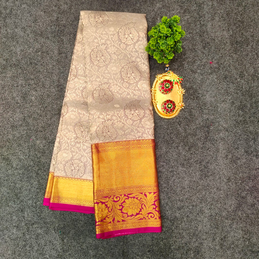 Kanchi Pattu Bridal Pure Zari Saree